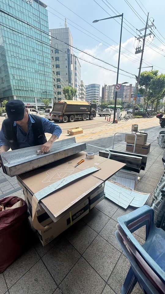 노원 환기청정기교체 현장 자재 준비